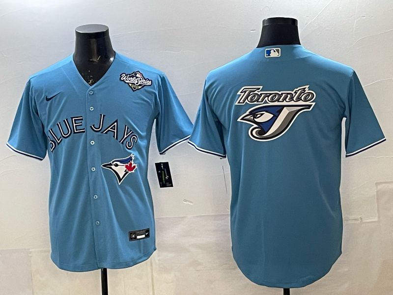 Men 2025 Toronto Blue Jays Blank Light Blue Game Nike MLB Jersey style 013